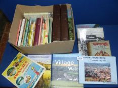 A box of books From Snowdon to The Sea, Tour in Monmouthshire, Village Wales etc.