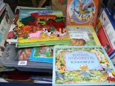 A tub of children's books including Pop up Farm, My Book of Goodnight Stories etc.