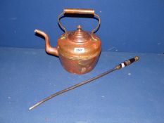 A copper Kettle and a Poker.