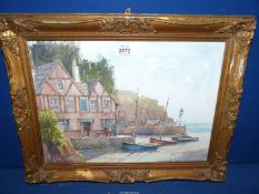 An ornately framed watercolour 'Old Haunts', signed lower right Frank Shipsides, 1980,
