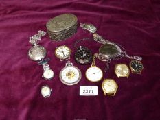 A quantity of miscellaneous watches to include a nurses watch, Reflex, Sekonda etc.