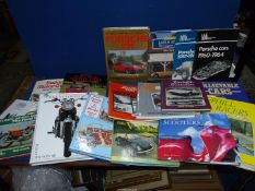 A quantity of books on Sports Cars, Uphill Racers, Lotus Elan, etc.