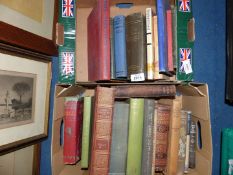 Two small boxes of books including History of England and Wales From 1485 to 1910,