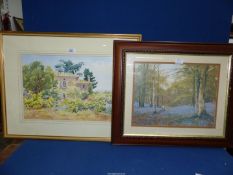 A framed and mounted print 'Beechwoods in May' by Edward Wilkins Waite,