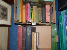 Two boxes of books including Home Doctoring of Animal Diseases of The Horse,
