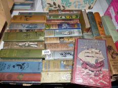A box of novels: The Seashore, Carol's Second Term, The Three Midshipmen etc.