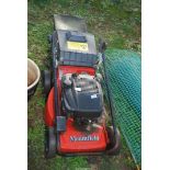 A self propelled Mountfield Mower with grass box.