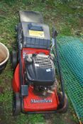 A self propelled Mountfield Mower with grass box.