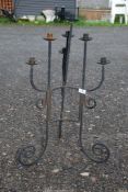 A Wrought Iron 7 Branch Candle Holder.