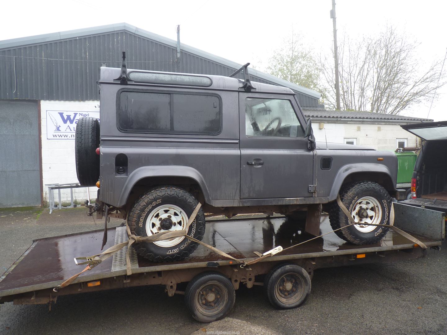 A Land-Rover Defender 90 short wheel-base TD5 Diesel-engined hardtop in metallic grey/ gunmetal and - Image 3 of 7