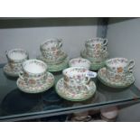 A Mintons 'Haddon Hall Teaset for twelve, no milk jug or teapot.