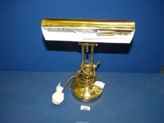 A brass Desk Lamp.
