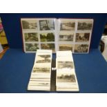 A red photograph Album of postcards, from Hilversum, Netherlands, building, streets, houses, etc.