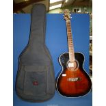 An Acoustic Guitar by Turner, 2011, in soft black case.