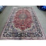 A large vintage Isfahan Wool carpet from Central Persia,