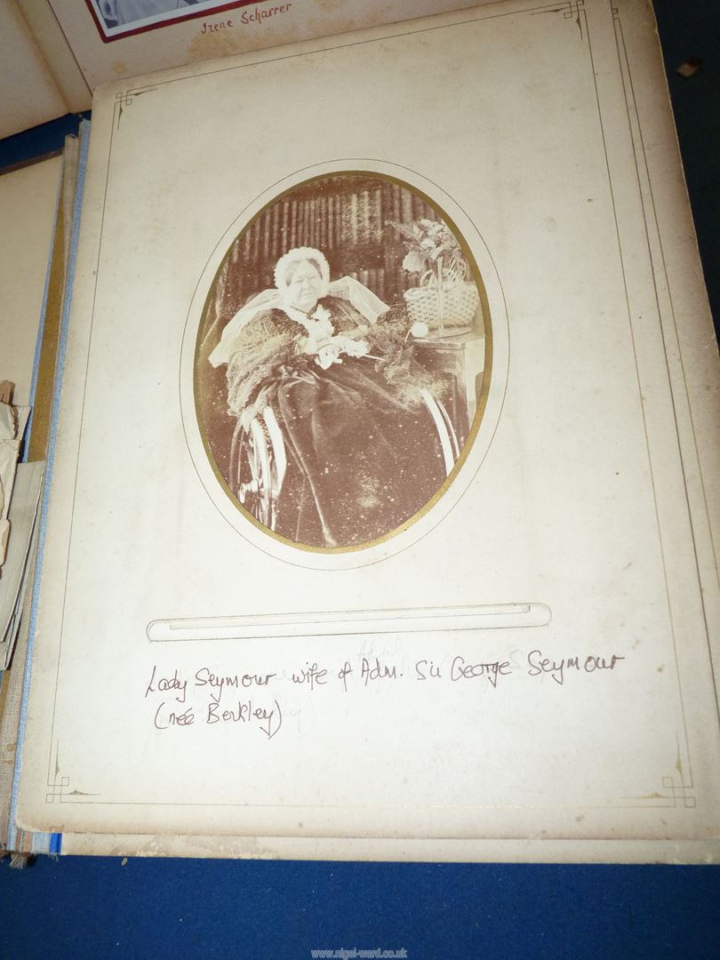 An interesting old leather Photograph Album containing black & white photographs of the Marquis of - Image 3 of 7