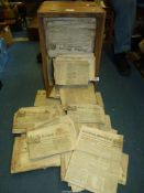 A good quantity of old stamped Newspapers from the 1800's including Devizes Gazette,
