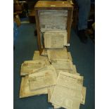 A good quantity of old stamped Newspapers from the 1800's including Devizes Gazette,