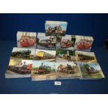 A large quantity of train and bus Postcards, approx. 1300.