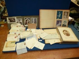 An interesting old leather Photograph Album containing black & white photographs of the Marquis of