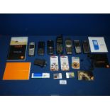 A quantity of old mobile telephones including Motorola, Nokia, etc.