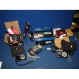 A quantity of Digital Cameras inc a Sony Cybershot DSC-W320 with Carl Zeiss Vario-Tessar Lens and