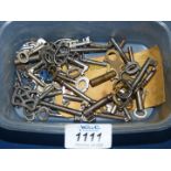 A quantity of old keys.