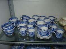 A quantity of Italian Spode design china to include; 6 coffee cans & saucers (1 repaired),