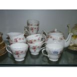 A Duchess 'June Bouquet' Teaset for six complete with teapot, milk jug,