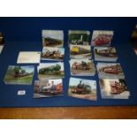 A box of bus and train Postcards, approx. 650, (unused).