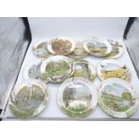 Twelve Royal Worcester 'Nature Scenes' Franklin porcelain display plates by Peter Banett.