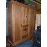 A cabinet maker-made mixed hardwoods Double Wardrobe,