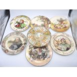 A quantity of Royal Doulton plates to include; Rustic England, Roger Solem Cobber, Shakespeare,