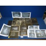 A quantity of glass negatives of BSA Motorcycle Reg.