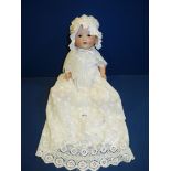 An Armand Marseille porcelain head Doll, marked made in Germany 'A.