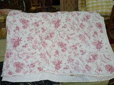 A Sanderson cotton quilted double bedspread.