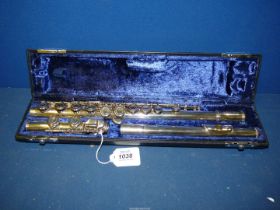 A cased Sapphire Flute by Rosetti, London.