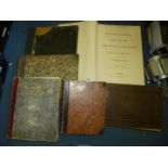 A quantity of old blank Ledgers and Albums together with a very large book containing pages mounted