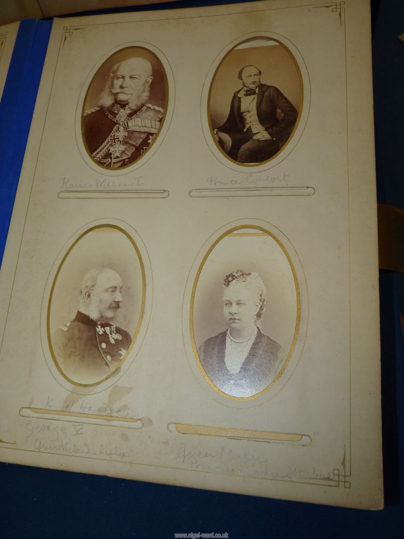 An interesting old leather Photograph Album containing black & white photographs of the Marquis of - Image 6 of 7