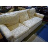 An excellent quality three seater Settee beautifully upholstered in Jim Thompson silk and cotton