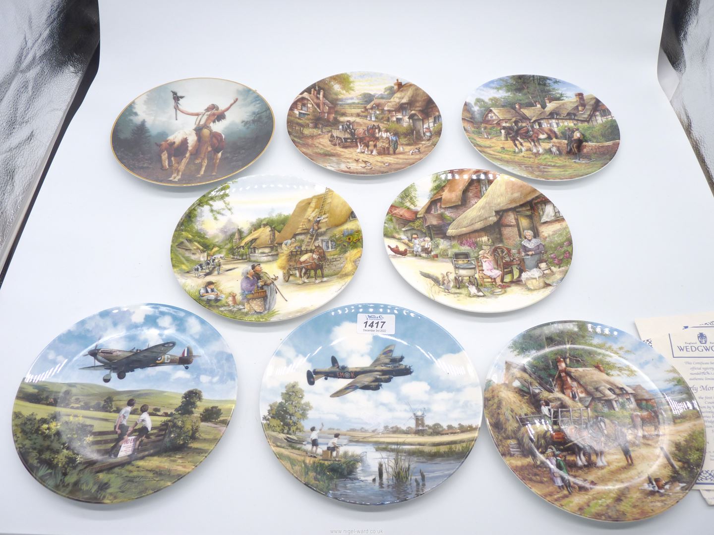 A quantity of display plates including Royal Doulton 'Old Country Craft' series,