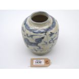 A Ming dynasty 'Swatow' porcelain export ware Ginger or gunpowder Jar, late 16th c,