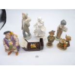 A small quantity of figures including two Nao figures, two Goebel figures (both a/f),