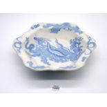 A Mason's hexagonal Dish in blue and white dragon design impressed 'Mason's Patent Ironstone China'