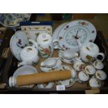 A quantity of Royal Worcester 'Evesham' including two teapots, coffee pot, chocolate cups,