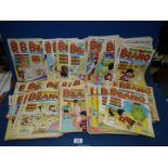 A box containing 126 Beano comics from 1989/90/91/96 & 1998.