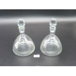 A pair of contemporary Ship's Decanters.
