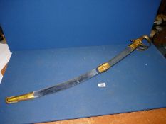 A decorative Indian Sword with steel blade,