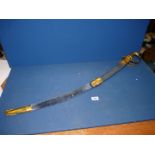 A decorative Indian Sword with steel blade,