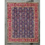 A large hand-made Flora vase design Kashan Wool carpet, central Persia,